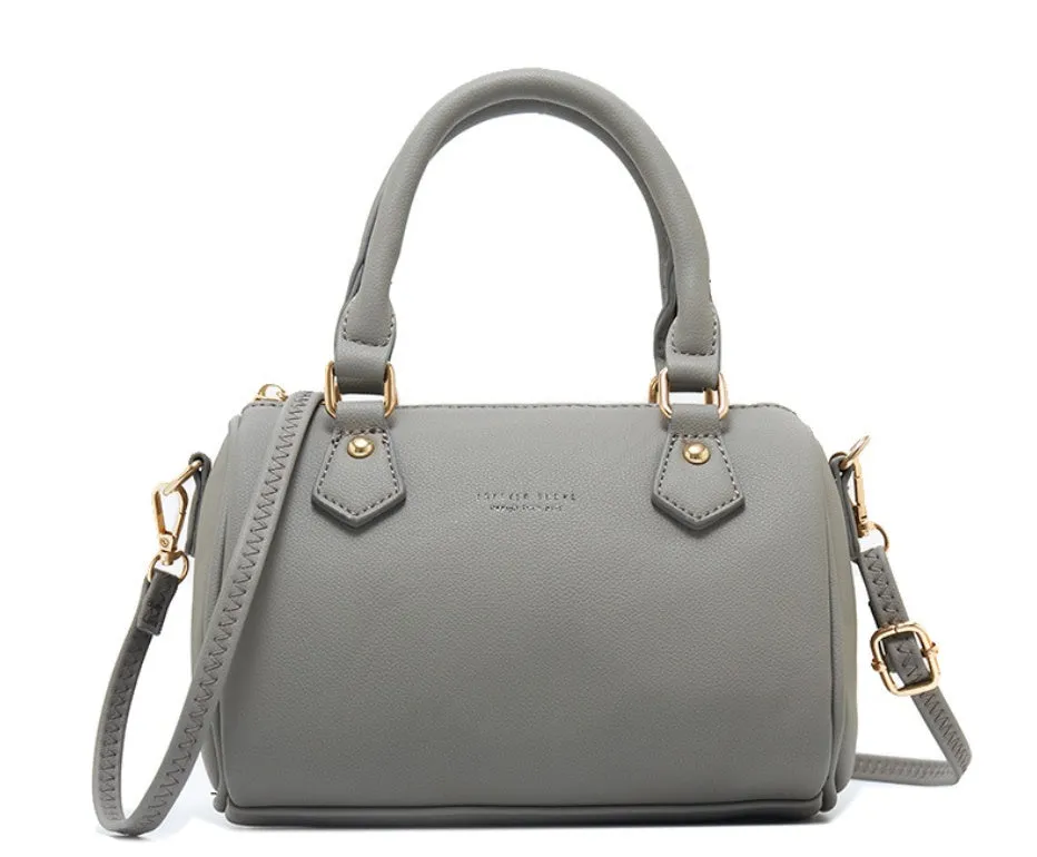 Ladies diagonal pillow crossbody bag in PU fabric with letter print in yellow colour