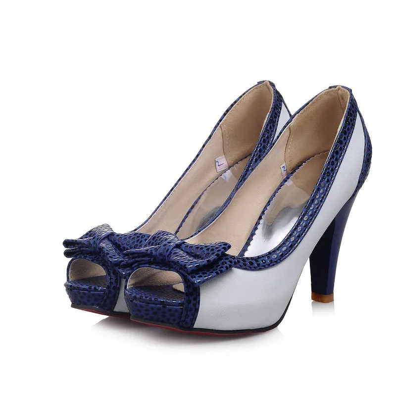 Women's high heels in plain beige with fish mouth toe and shallow mouth design, artificial leather upper