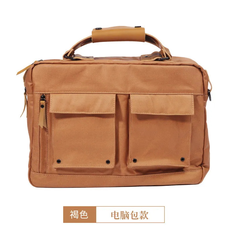 Dpark single shoulder laptop bag for 14-15 inch business computers in black, brown or khaki