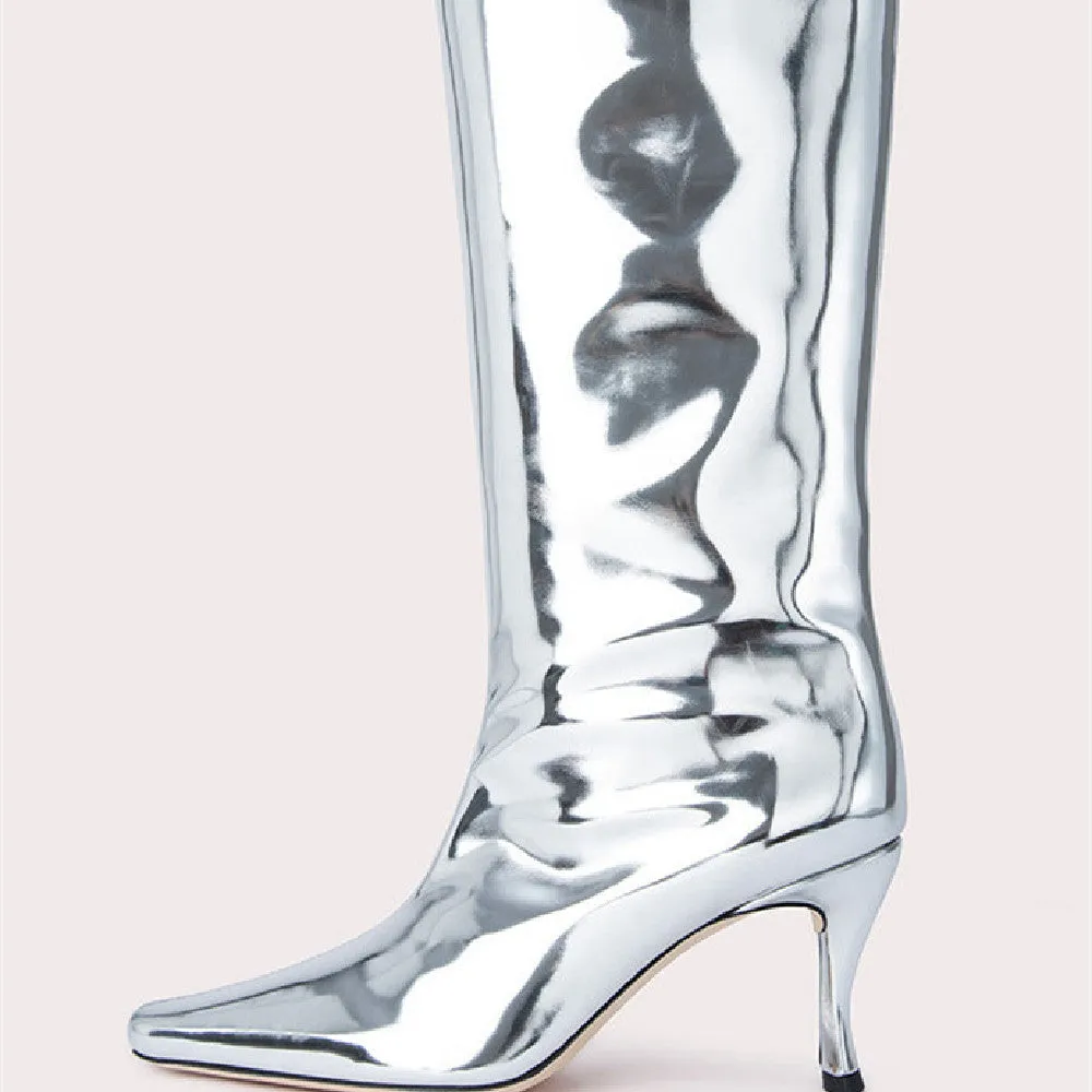 Women's square toe cowboy boots in microfiber available in multiple colours and UK sizes 35-43