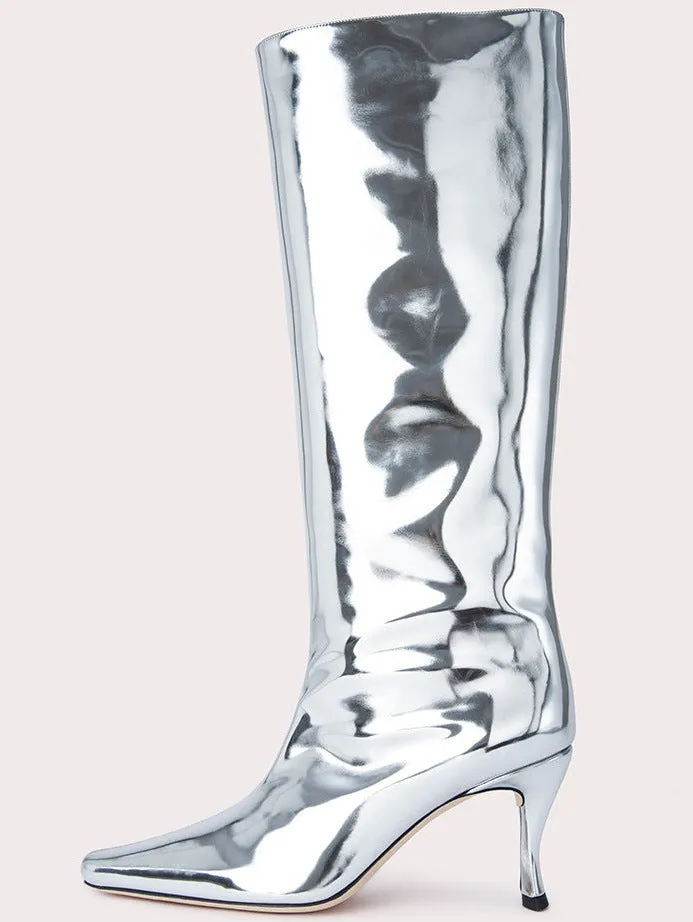 Women's square toe cowboy boots in microfiber available in multiple colours and UK sizes 35-43