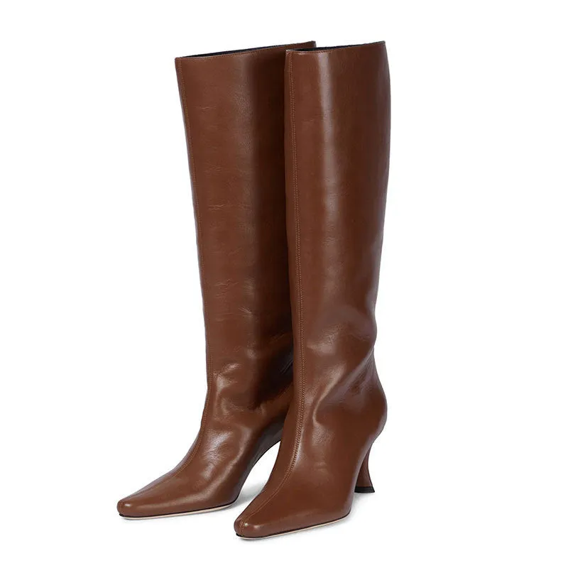 Women's square toe cowboy boots in microfiber available in multiple colours and UK sizes 35-43