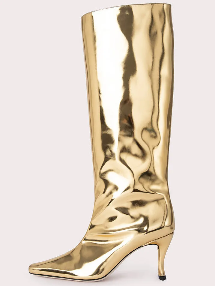 Women's square toe cowboy boots in microfiber available in multiple colours and UK sizes 35-43