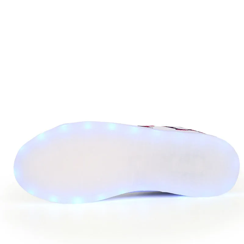 Ladies' sneakers in white blue green with space PU upper and transparent TPR sole, size 37
