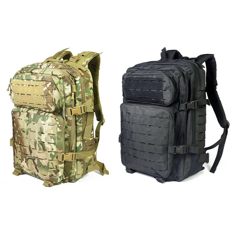 Outdoor Tactics backpack 34x15x50cm polyester canvas curved shoulder straps black CP camouflage