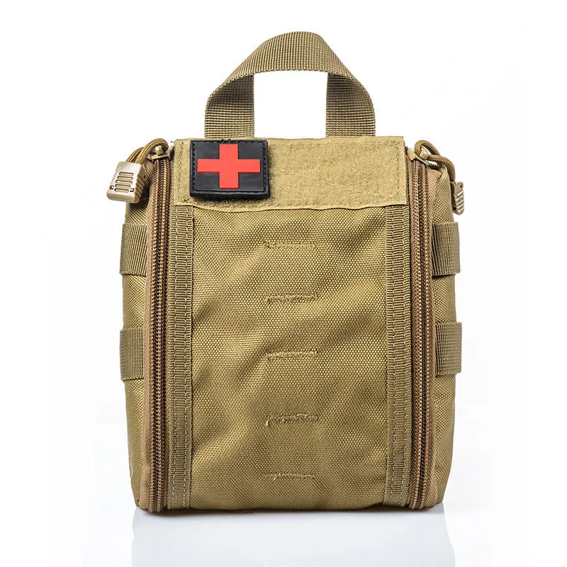 Small Molle pouch tactical bag in ACU camouflage with zippered closure showing compact dimensions