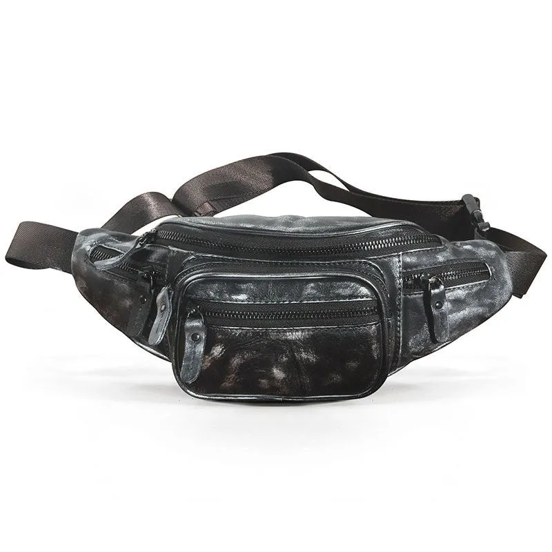 Brown leather shoulder messenger bag with single strap showing interior polyester cotton lining