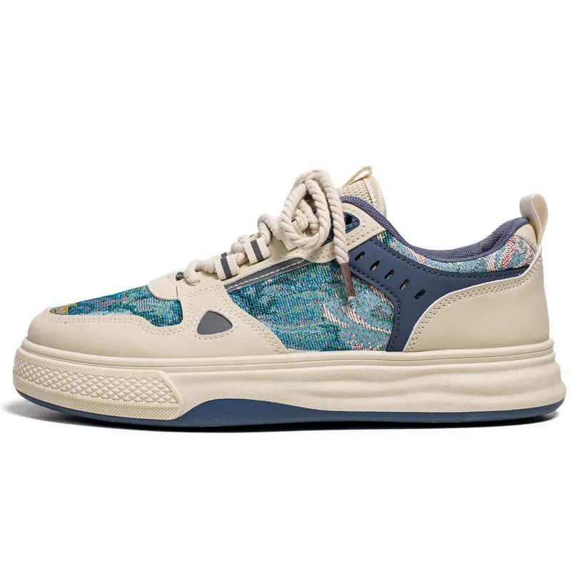 Men's casual canvas shoes in Milan green colour with round toe and flat heel design