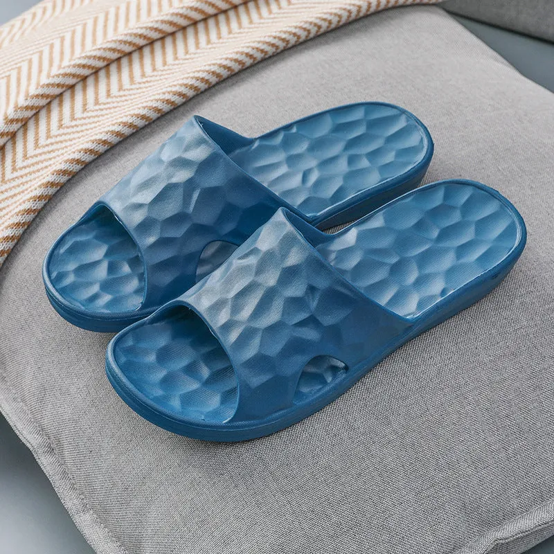 Geometric EVA flip-flop slippers in candy colours for women and men, anti-skid sole for bathroom use
