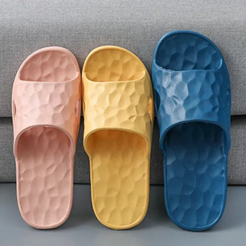 Geometric EVA flip-flop slippers in candy colours for women and men, anti-skid sole for bathroom use