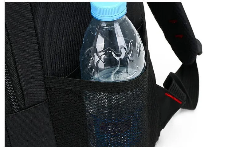 Lightweight teenage backpack with reinforced shoulder straps and side pockets