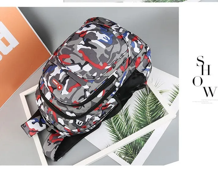 Lightweight teenage backpack with reinforced shoulder straps and side pockets