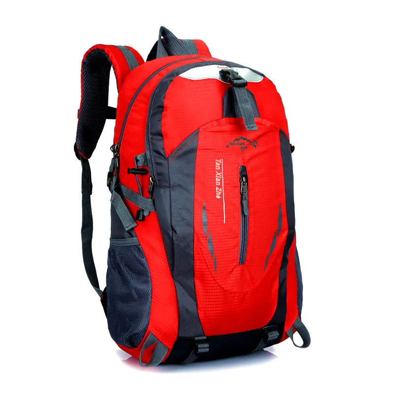 Large outdoor travel backpack in six colour options with waterproof Oxford cloth and organisational compartments