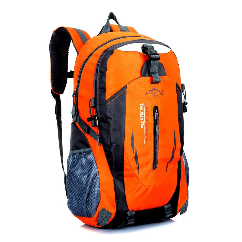 Large outdoor travel backpack in six colour options with waterproof Oxford cloth and organisational compartments