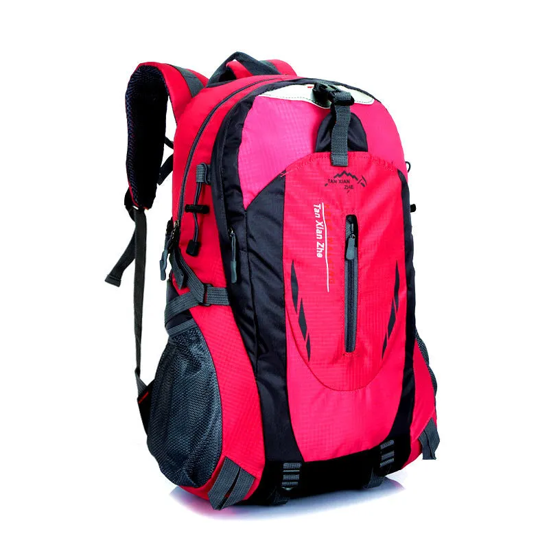 Large outdoor travel backpack in six colour options with waterproof Oxford cloth and organisational compartments