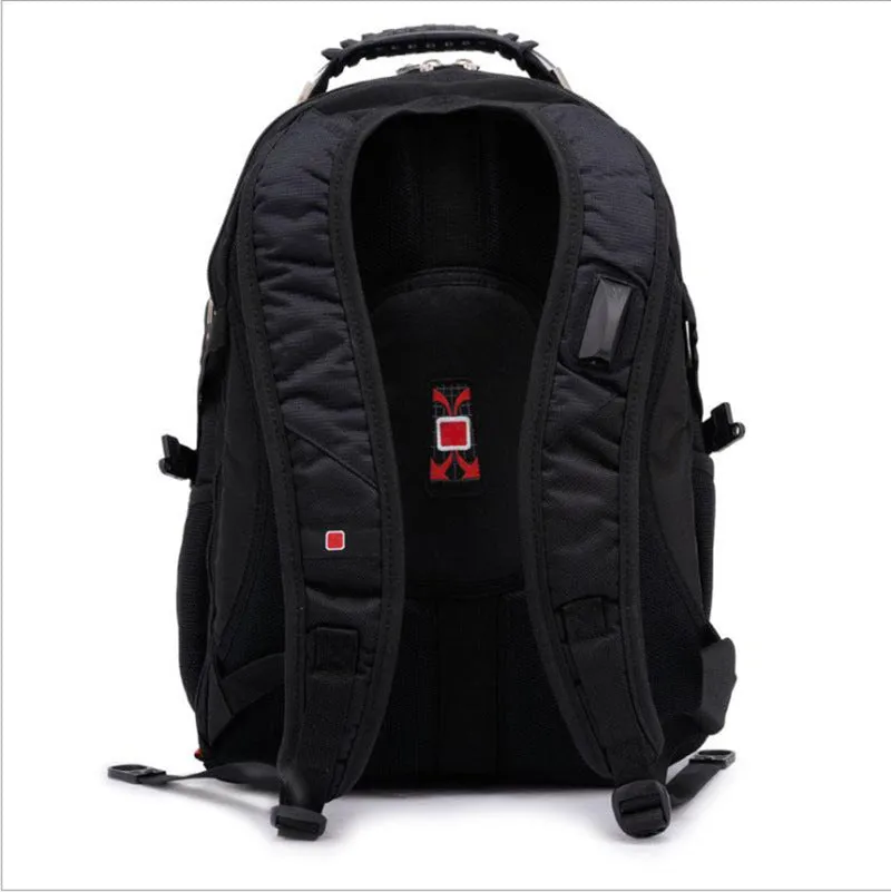 Black business computer backpack with 38 litre capacity and laptop compartment