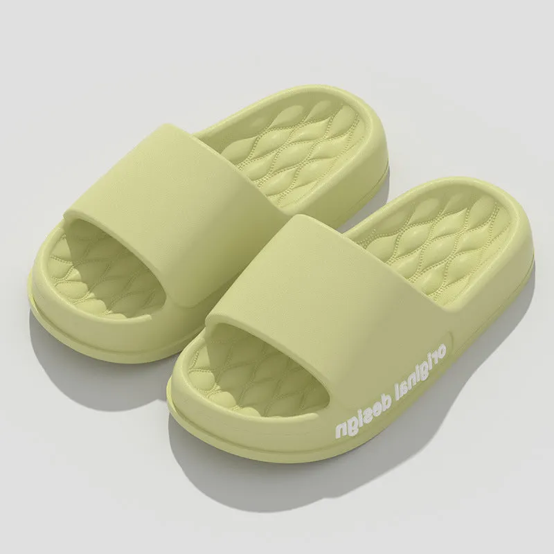 Men's and women's simple household EVA slippers in various colours with anti-slip sole