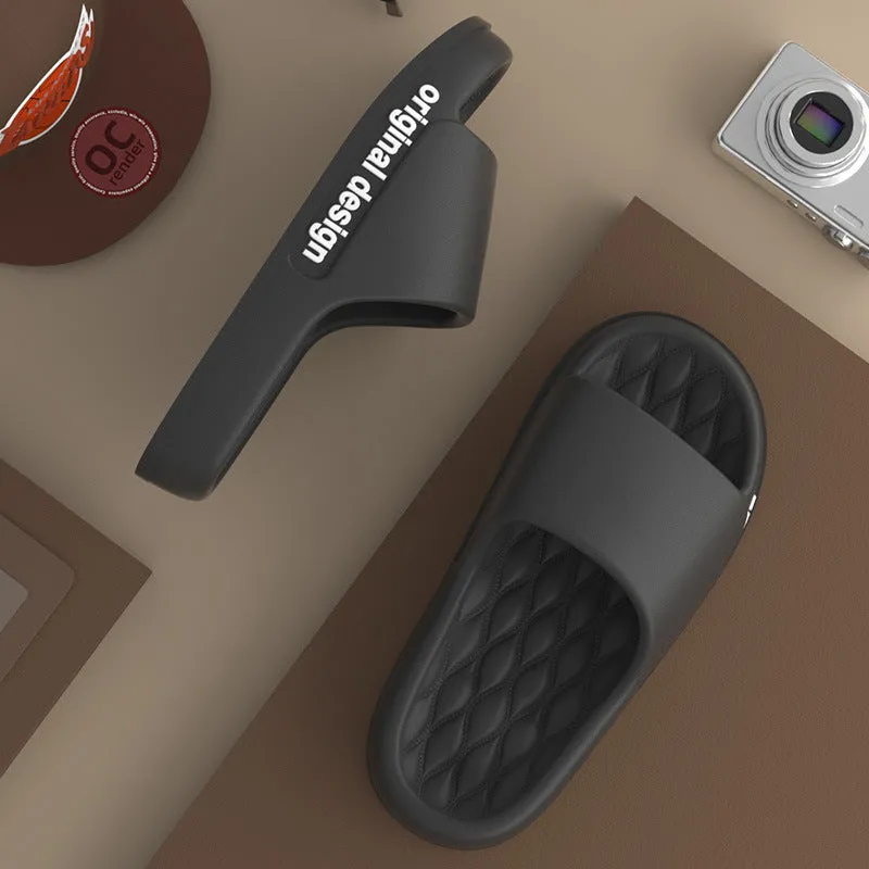 Men's and women's simple household EVA slippers in various colours with anti-slip sole