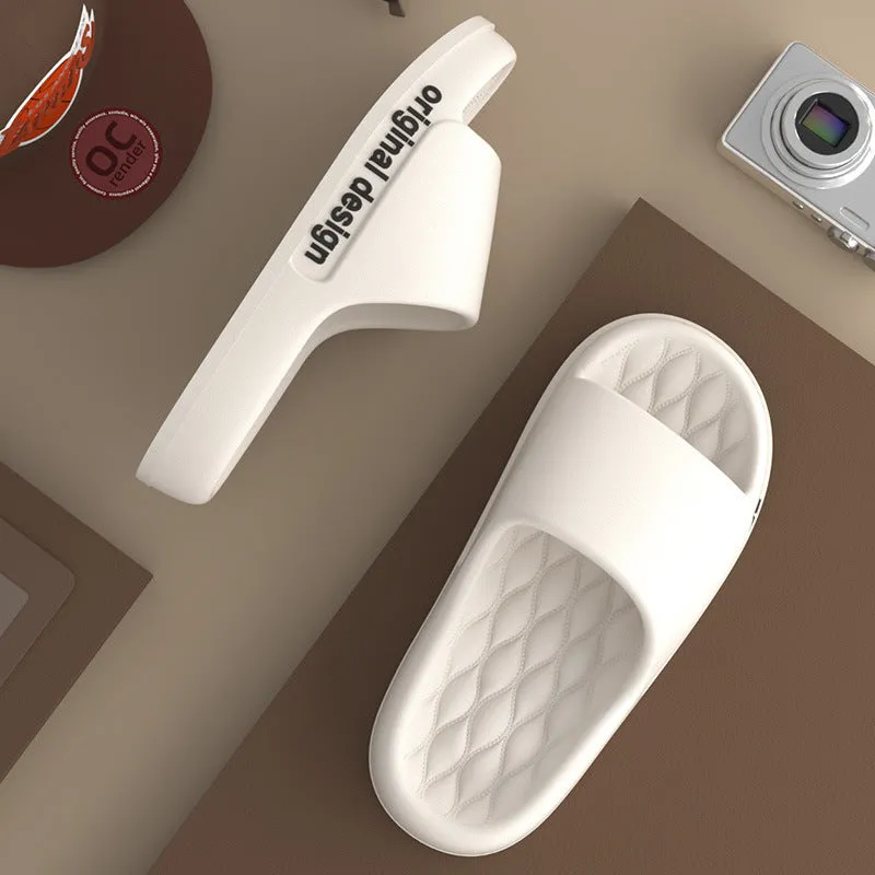 Men's and women's simple household EVA slippers in various colours with anti-slip sole