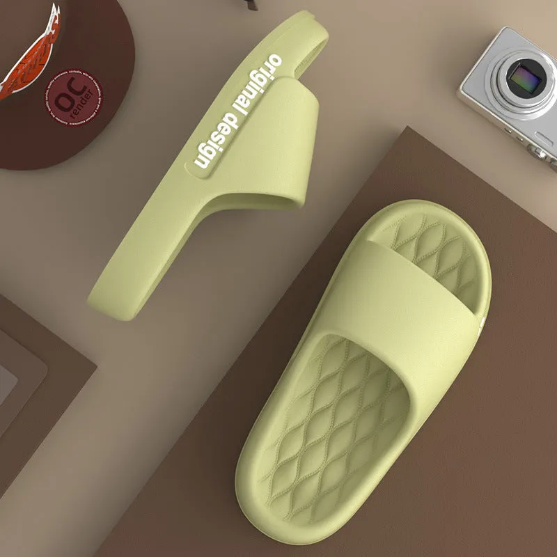 Men's and women's simple household EVA slippers in various colours with anti-slip sole