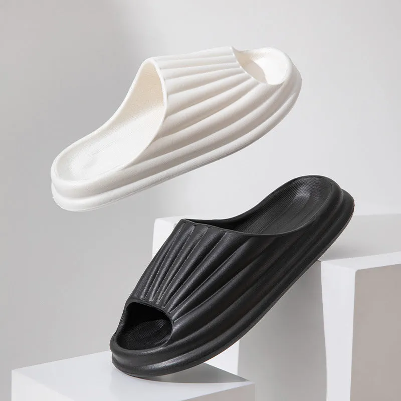 EVA peep-toe home slippers for women and men, breathable waterproof non-slip, available in multiple colours