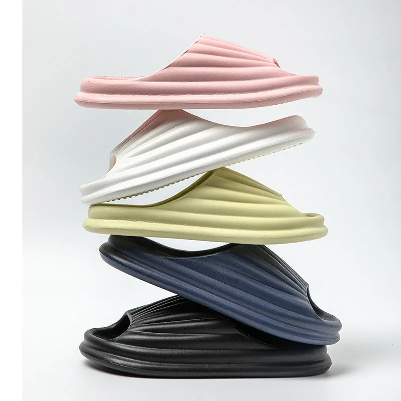 EVA peep-toe home slippers for women and men, breathable waterproof non-slip, available in multiple colours