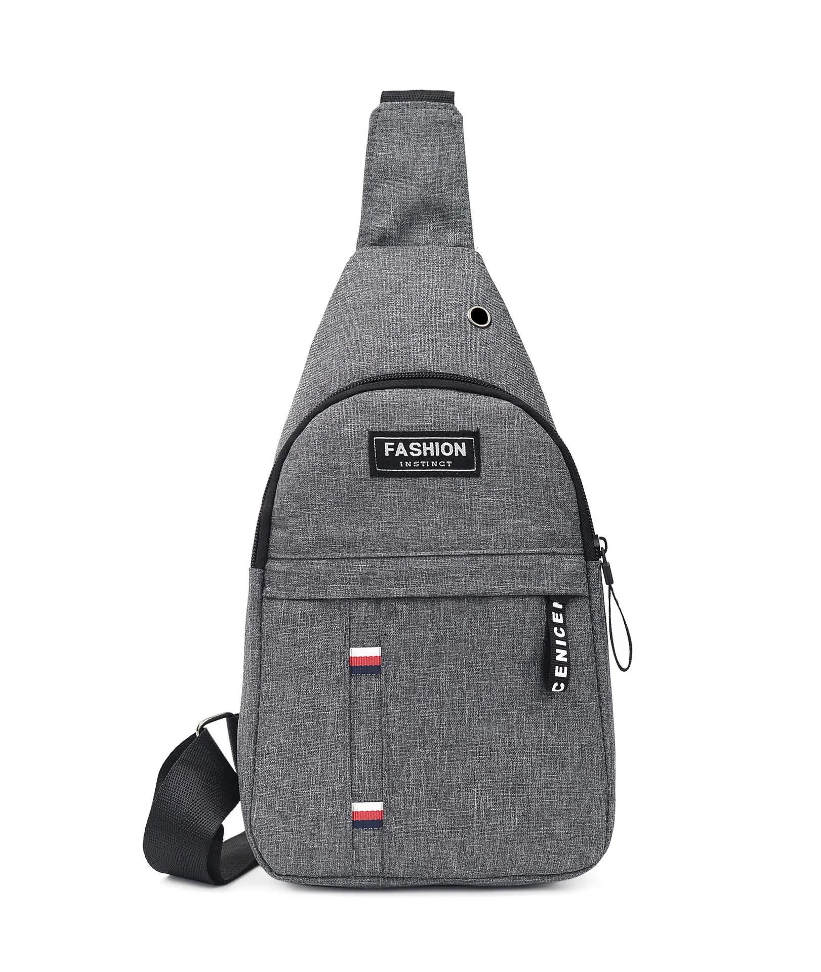 Outdoor mountaineering cycling shoulder messenger bag in Oxford cloth, dark blue, with single strap and letter motif