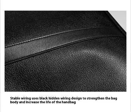 Men's black genuine cowhide leather handbag with double zipper, 14 inch, for business travel