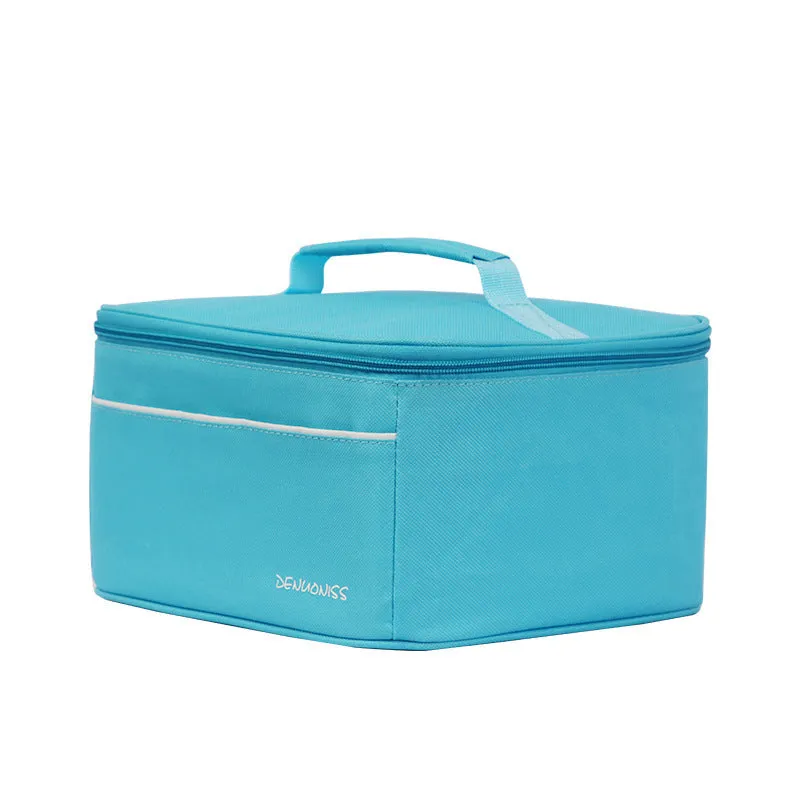 Eco-friendly Oxford cloth picnic bag with zipper closure and soft handle, available in multiple colours