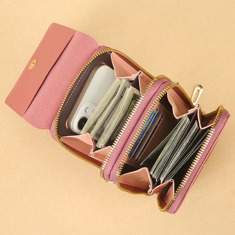 Women's transparent PU crossbody shoulder bag with touch screen window, letter design, in multiple colours