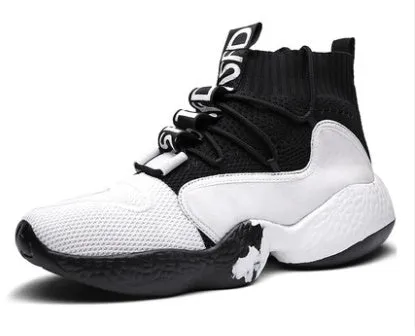 SPLASH mens hi-top winter sneakers with air mesh upper and plush lining in black colour option