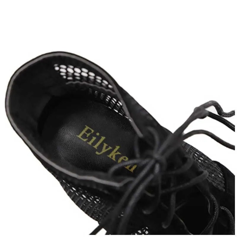 Black suede women's lace-up high heel shoes with 11.5 cm stiletto heel and adjustable ankle lacing