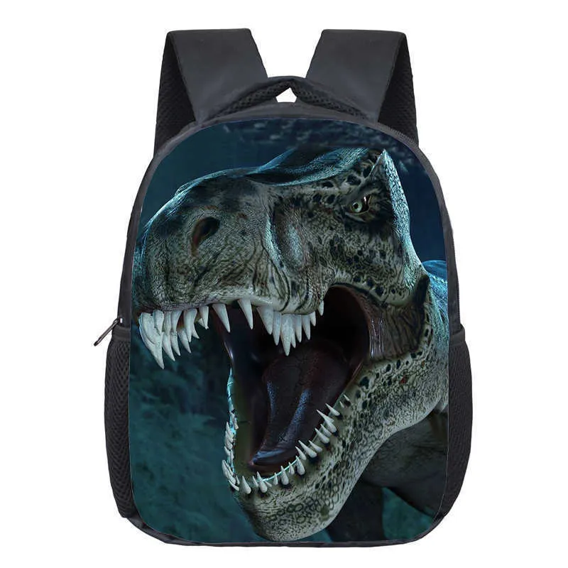 Cartoon dinosaur fashion kindergarten backpack for toddlers, 12-inch small polyester backpack with zipper pocket, breathable and waterproof