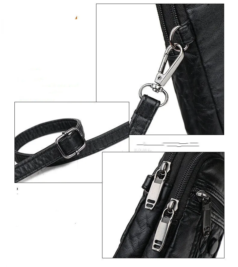 Women's PU leather strapped shoulder bag in vertical square shape, solid colour, with zipper closure and internal pockets
