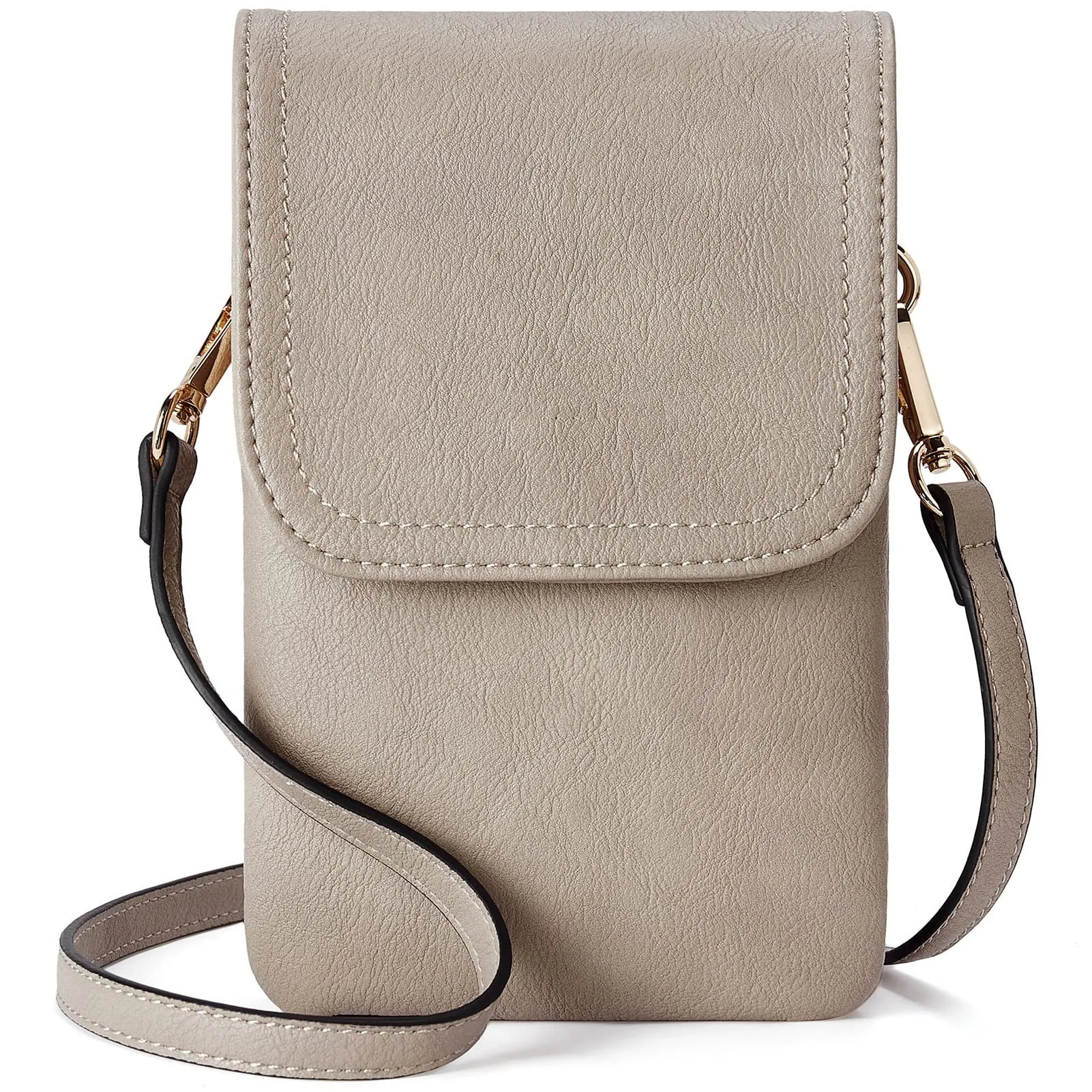 Men's PU leather square vertical messenger bag in brown with sandwich pocket and adjustable strap
