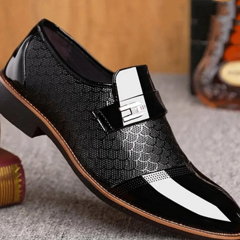 Big Code men's cowhide leather casual shoes in black or brown, flat heel, sizes 38-48