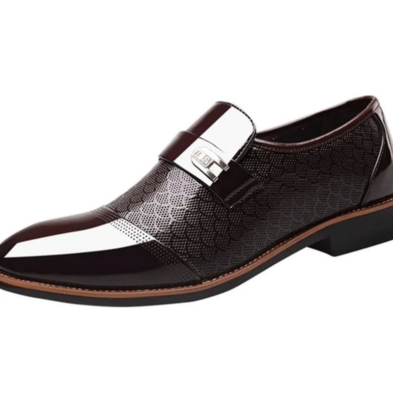 Big Code men's cowhide leather casual shoes in black or brown, flat heel, sizes 38-48