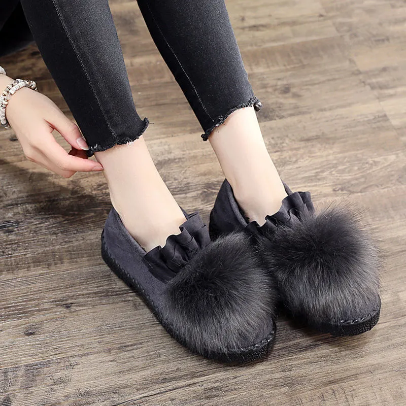 Women's cotton fleece winter beanie slippers, high top, round toe, rubber sole, available in black and grey