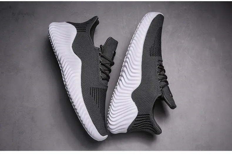 Living Passion Runners low top air cushion running shoes in black with net layer cloth upper