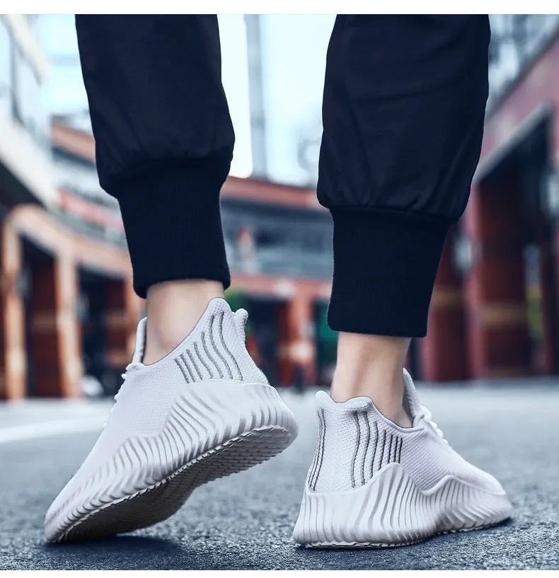 Living Passion Runners low top air cushion running shoes in black with net layer cloth upper