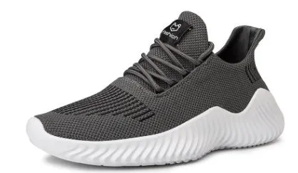 Living Passion Runners low top air cushion running shoes in black with net layer cloth upper