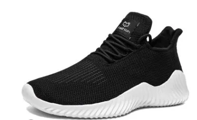Living Passion Runners low top air cushion running shoes in black with net layer cloth upper