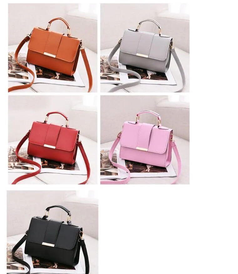 Fashion woman handbag in soft PU with shoulder strap, side view showing polyester lining
