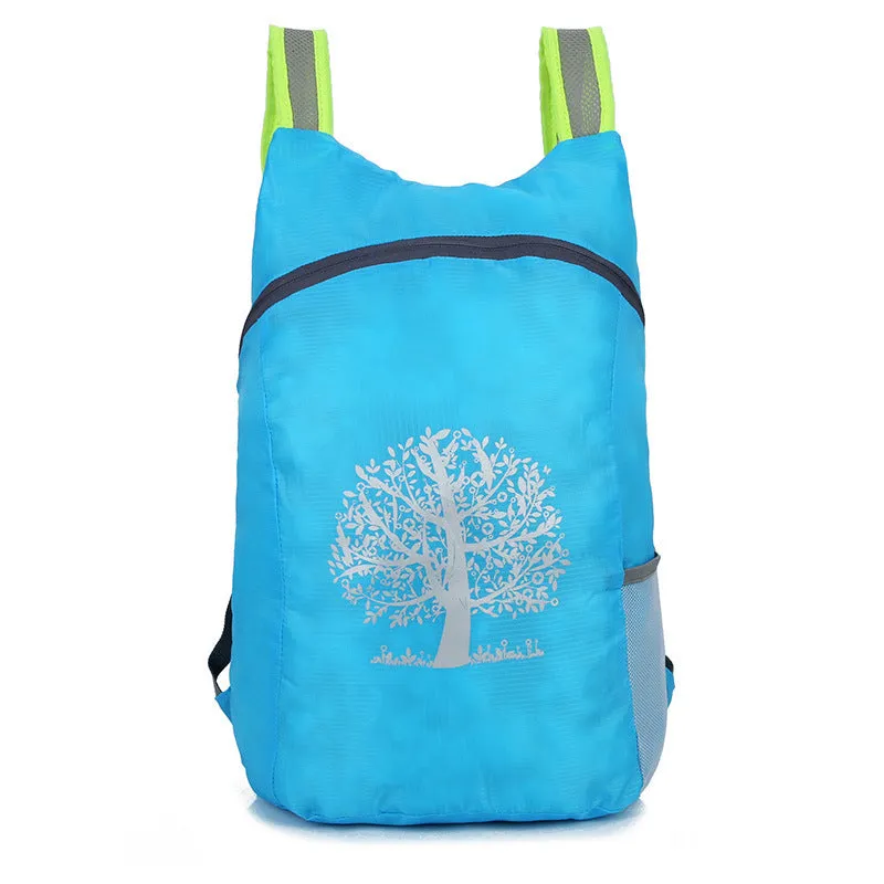 Children's folding polyester backpack in bionic camouflage pattern with adjustable straps, 40x28x13 cm
