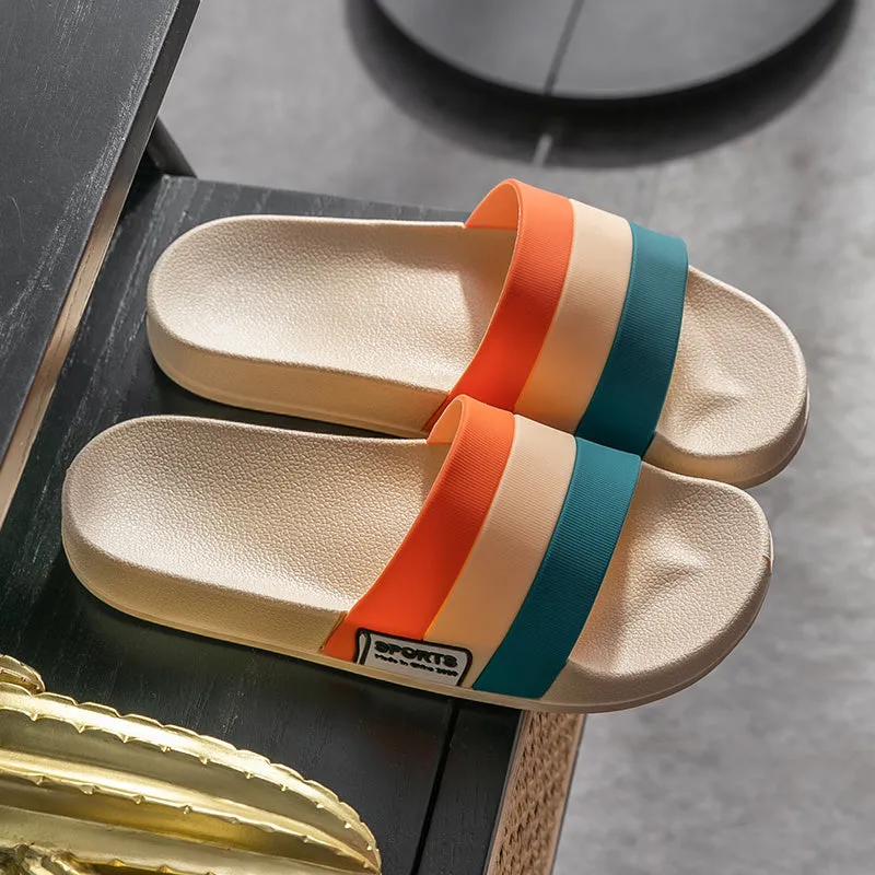 Men's PVC sandals for bathroom and outdoor use, plain style, available in multiple colours including grey and blue