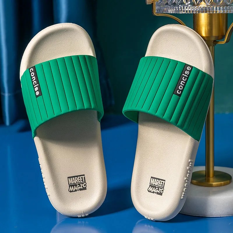 Men's PVC sandals for bathroom and outdoor use, plain style, available in multiple colours including grey and blue