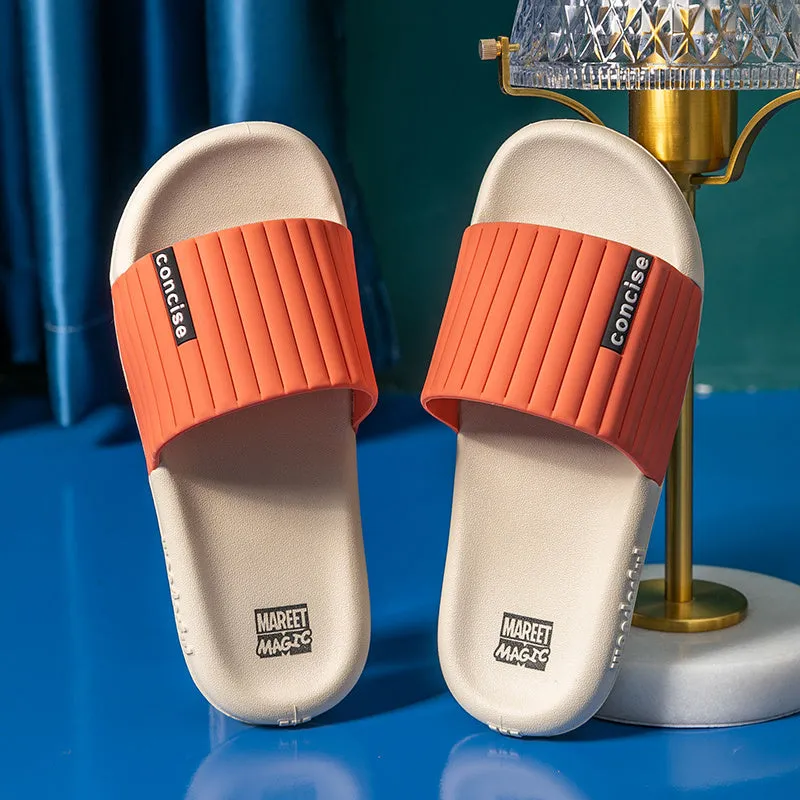Men's PVC sandals for bathroom and outdoor use, plain style, available in multiple colours including grey and blue