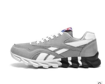 Men's breathable mesh casual running shoes with front strap, rubber sole, low-top design, available in multiple colours and sizes 39-46
