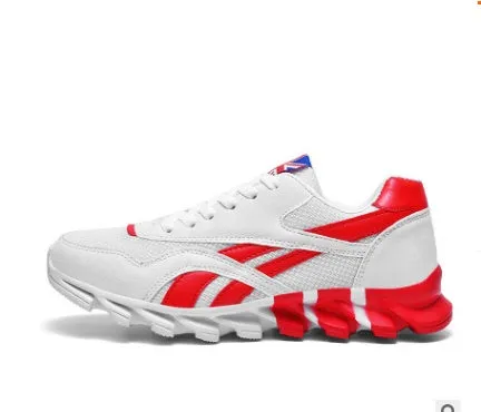 Men's breathable mesh casual running shoes with front strap, rubber sole, low-top design, available in multiple colours and sizes 39-46