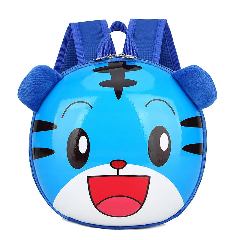 Children's hard shell backpack with cute cartoon animal design, suitable for kindergarten boys and girls aged 2-6